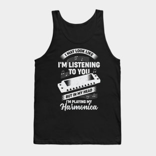 Funny Harmonica Player Musician Gift Tank Top